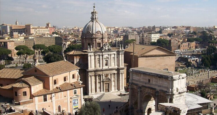 Vue du Forum Romain depuis le Palatin, cœur politique de l'Antiquité romaine